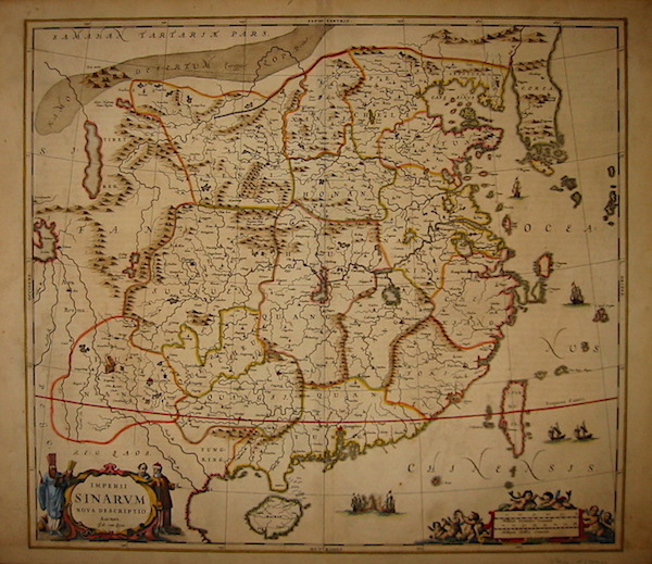 Janssonius Johannes (1588-1664) Imperii Sinarum nova descriptio. Auctore, Joh van Loon 1660 ca. Amsterdam